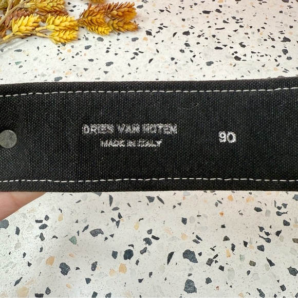 Dries Van Noten Archive Wide Embroidered Overlay Strap Women’s Belt Sz M/ L main image 6